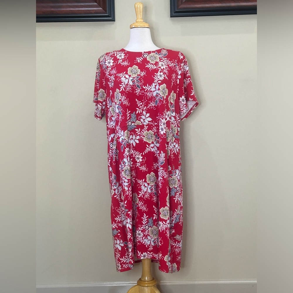 J Jill | Size 2X Floral Dress With Pockets